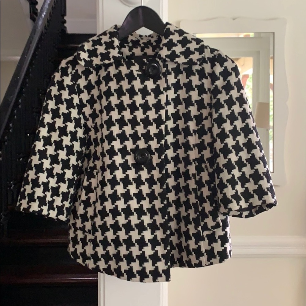 Houndstooth swing jacket vintage cropped